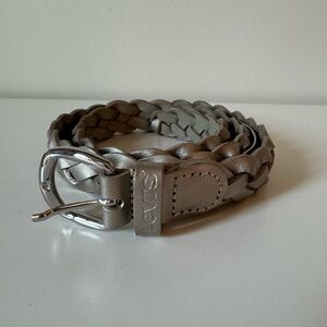 Levi's Silver Braided Leather Belt